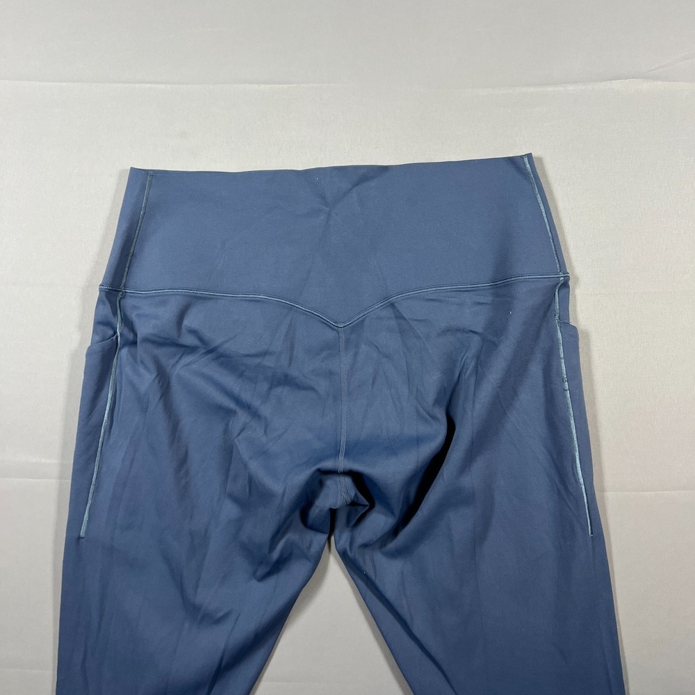 Nike Dri Fit Leggings Womens XL Blue Swoosh Logo Elastic Waist Gym Performance - Picture 9 of 9